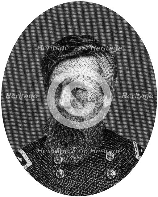 Jefferson Columbus Davis, Union general, 1862-1867.Artist: J Rogers