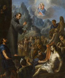 Miracles of Saint Salvador de Horta (Milagros del beato Salvador de Horta) (image 1 of 4), c1720. Creator: Juan Rodríguez Juárez.