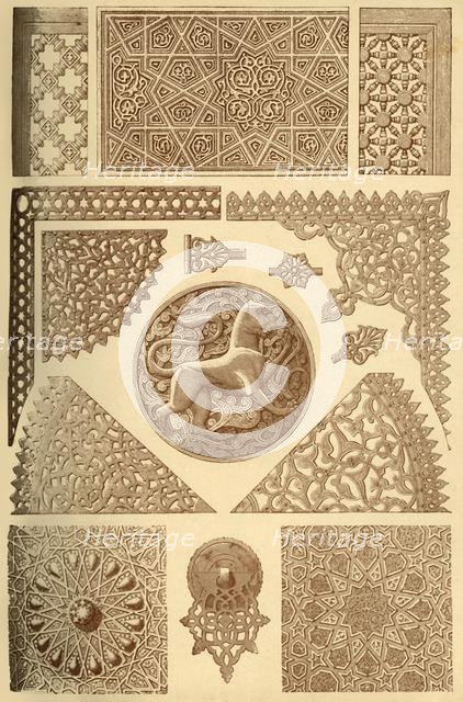Middle eastern wood and metalwork, (1898). Creator: Unknown.