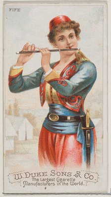 Fife, from the Musical Instruments series (N82) for Duke brand cigarettes, 1888., 1888. Creator: Schumacher & Ettlinger.