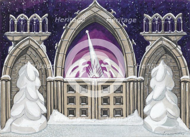 Stage design for the ballet The Nutcracker by P. Tchaikovsky. Artist: Sudeykin, Sergei Yurievich (1882-1946)