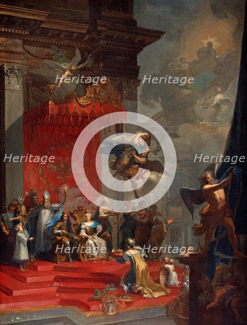 Holy Roman Empress Elisabeth Christine. Artist: Böhm, Johann Georg, the Elder (1672-1746)