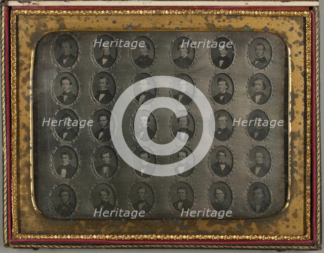Untitled [30 individual portraits of men], c. 1852. Creator: Unknown.