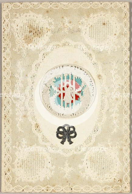 Untitled Valentine (Wreath with Rope Tie), c. 1850. Creator: Joseph Mansell.
