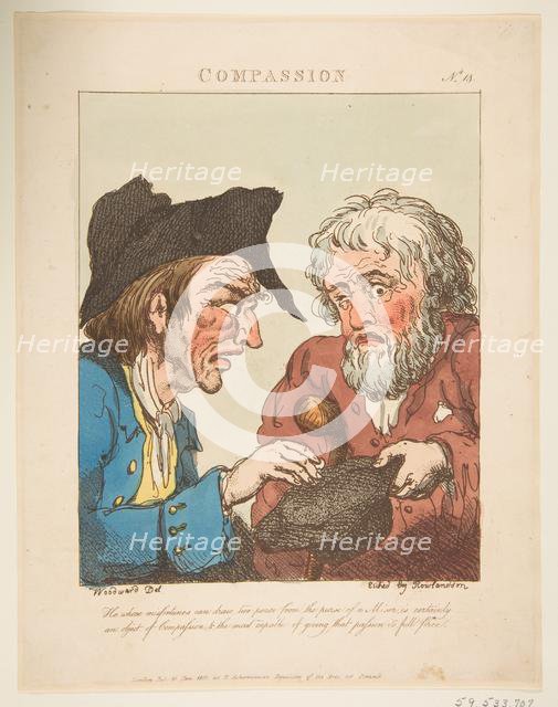 Compassion (Le Brun Travested, or Caricatures of the Passions), January 21, 1800. Creator: Thomas Rowlandson.