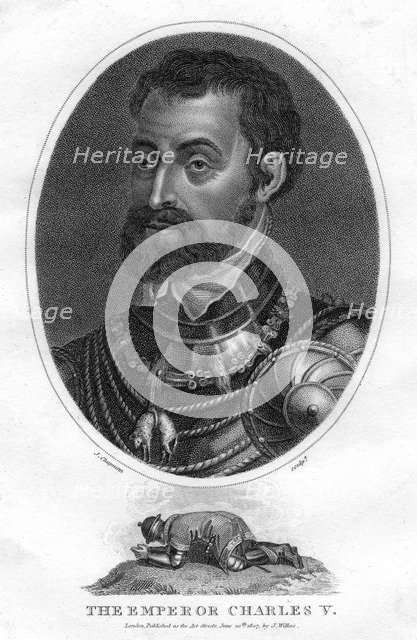 Charles V, Holy Roman Emperor, (1807).Artist: J Chapman