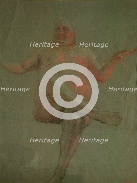 Study for Get Thee Hence, Satan!, 1890s. Artist: Repin, Ilya Yefimovich (1844-1930)