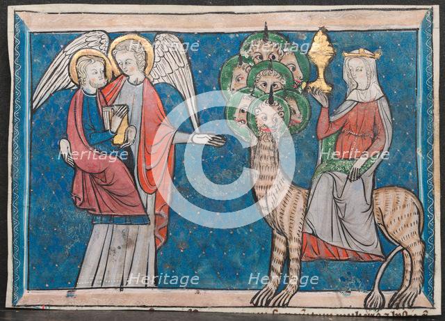 Miniature from a Manuscript of the Apocalypse: The Woman upon the Scarlet Beast..., c. 1295. Creator: Unknown.