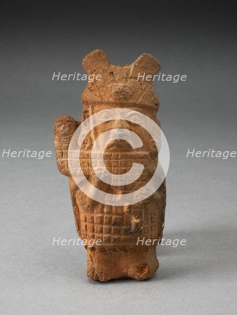 Whistle in the Form of a Figure Playing Pipes, 100 B.C./A.D. 500. Creator: Unknown.