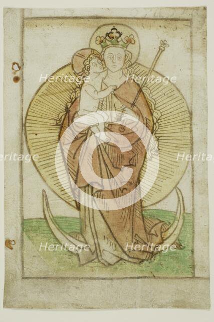 The Virgin and Child with Crown and Sceptre on a Crescent, c. 1460. Creator: Unknown.