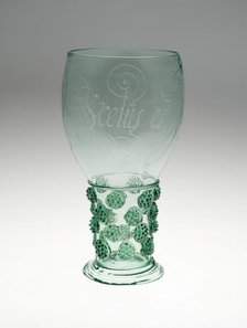 Prunted Beaker (Roemer), Netherlands, c. 1640. Creator: Unknown.