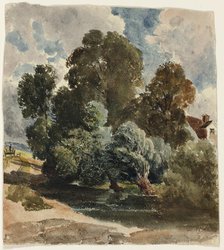 Grove of Trees (recto), c. 1830. Creator: Peter de Wint.