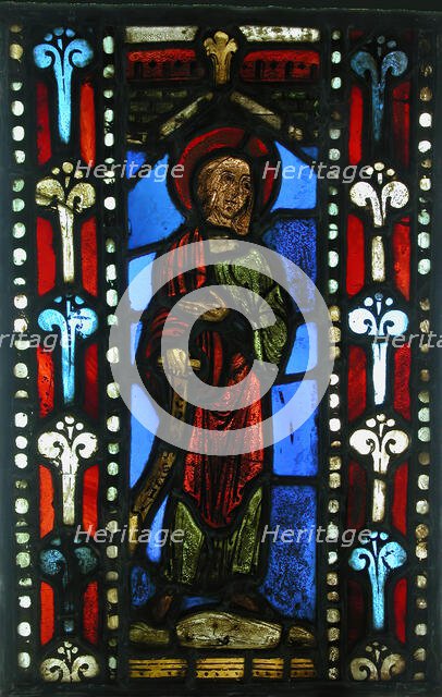 Panel of a Prophet from a Jesse Tree Window, French, ca. 1245. Creator: Unknown.