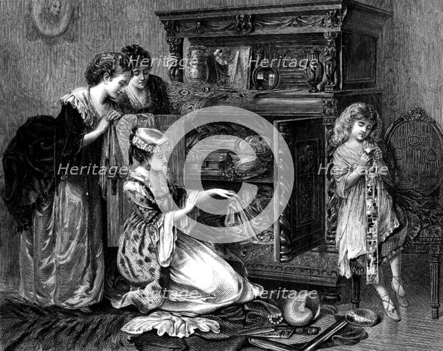 "Grandmother's Treasures", by W. Holyoake, 1873. Creator: Unknown.