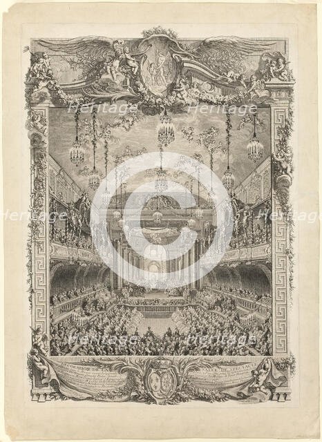 Decoration of the Hall of Spectacles, 1745. Creator: Charles Nicolas Cochin.