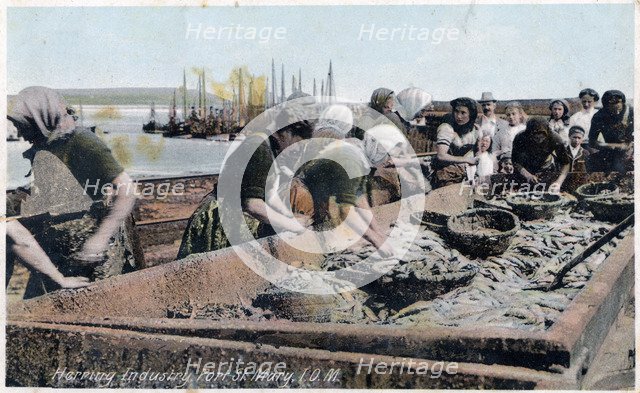 'Herring industry, Port St Mary, Isle of Man', 1920. Artist: Unknown