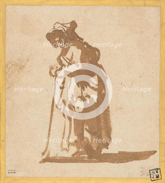 Beggar Woman Leaning on a Stick, 1628/1630. Creator: Rembrandt Harmensz van Rijn.