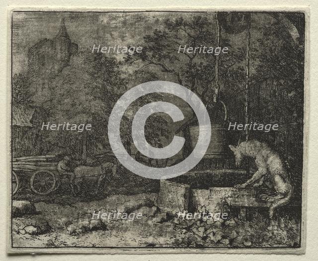 Reynard the Fox: Reynard Tricks the Wife of the Wolf. Creator: Allart van Everdingen (Dutch, 1621-1675).