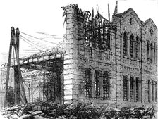 The Great Storm of Wind on Friday week: fallen gable at Shoreditch Goods Station, 1881. Creator: Unknown.