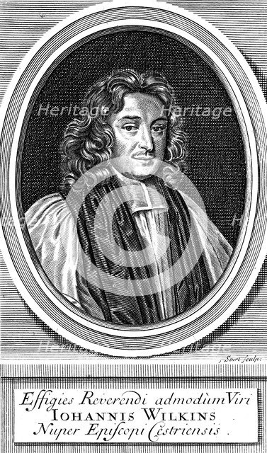 John Wilkins, 17th century English cleric and astronomer. Artist: Unknown