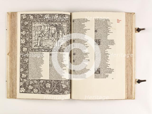 The Kelmscott Chaucer - The Works of Geoffrey Chaucer Now Newly Imprinted, 1896. Creator: Sir Edward Coley Burne-Jones.