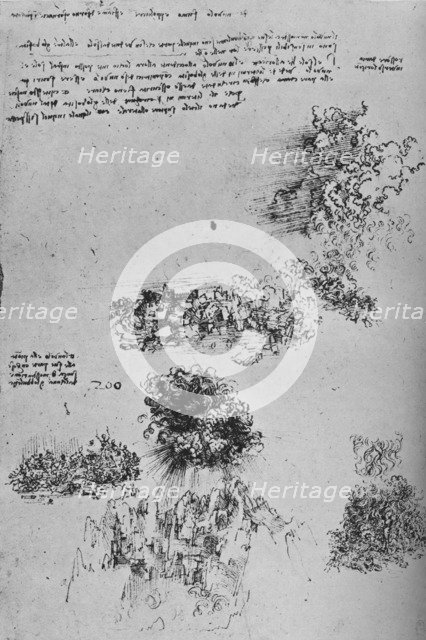 'Destruction Rained from Heaven on Earth', c1480 (1945). Artist: Leonardo da Vinci.