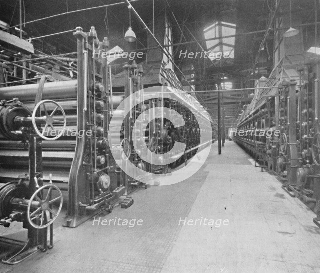 'Showing Two Board-Making Machines and Indicating Something of Their Great Length and Complexity', 1 Artist: Unknown.