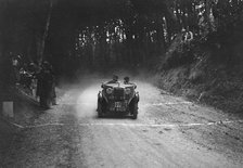 Morris Minor of JWP Bolton taking part in a motoring trial, c1930s. Artist: Bill Brunell.