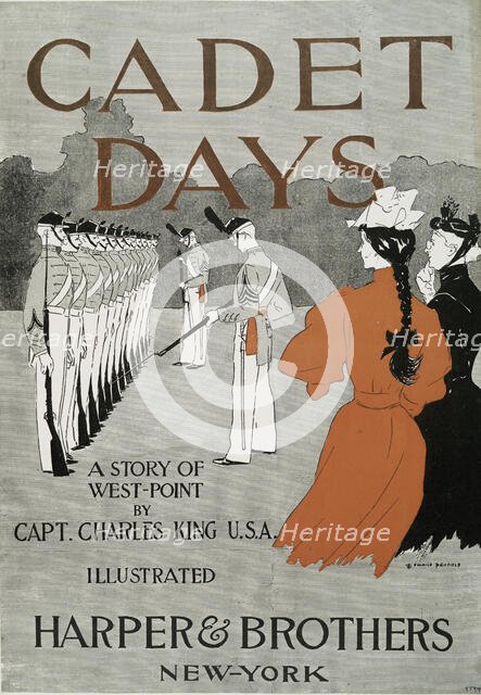 Cadet Days, A Story of West-Point by Capt. Charles King U.S.A., Illustrated Harper &..., c1894. Creator: Edward Penfield.