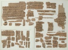 Papyri Fragments, Coptic, 7th century. Creator: Unknown.