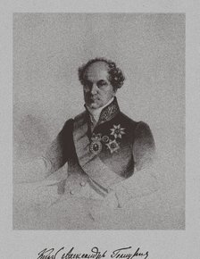 Portrait of Count Alexander Nikolayevich Golitsyn (1773-1844), c. 1840. Artist: Anonymous  