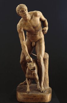 Hunter and Dog ( or The Greek Hunter Meleager), c1847. Creator: John Gibson.