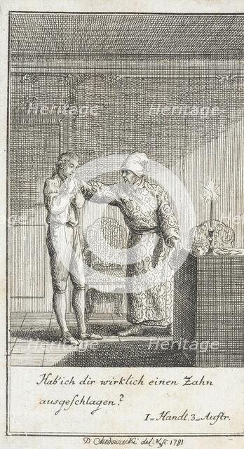 Illustration for Gust. Fr. Wilh. Grossman 'Not More than Six Bowls', 1781. Creator: Daniel Nikolaus Chodowiecki.
