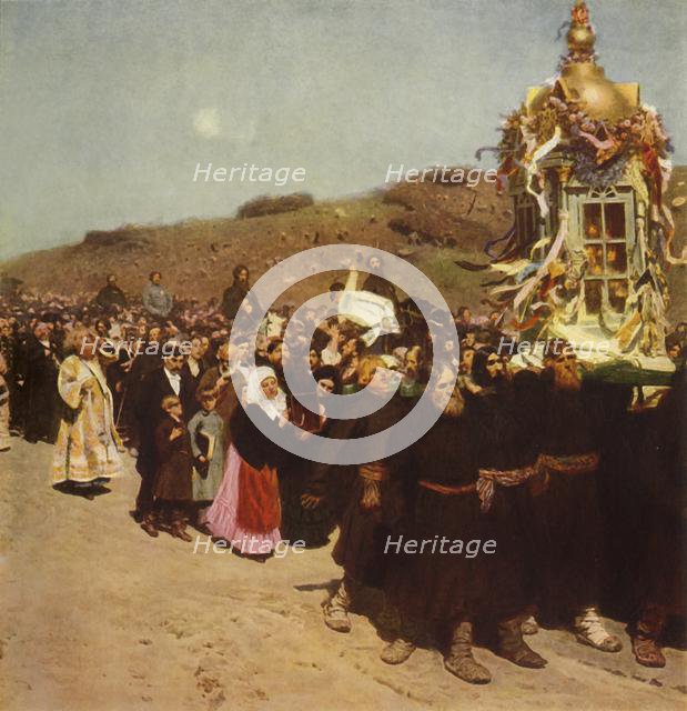 'Procession in the Kursk Gubernia', 1880-1883, (1965). Creator: Il'ya Repin.