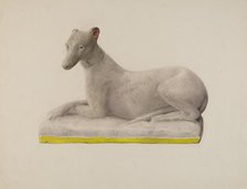 Chalkware Greyhound, c. 1941. Creator: Gertrude Koch.