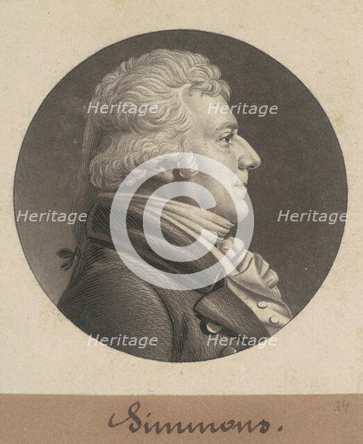 Simmons, 1806. Creator: Charles Balthazar Julien Févret de Saint-Mémin.