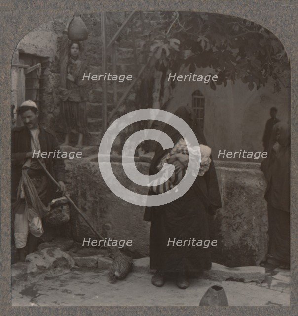 'Well by Peter's huse, Jaffa', c1900. Artist: Unknown.