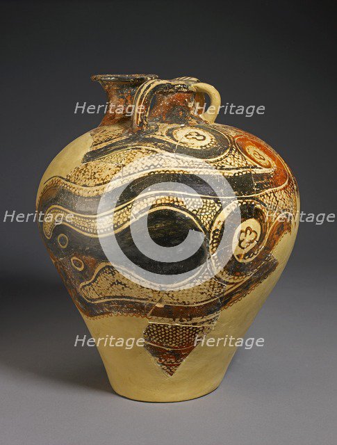 Stirrup jar, Late Minoan II Period, c1450 -1400BC. Artist: Unknown.