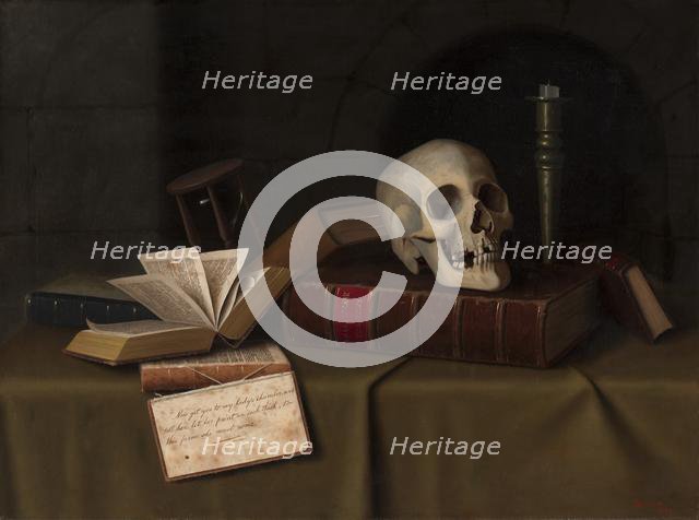 Memento Mori, "To This Favour", 1879. Creator: William Michael Harnett (American, 1848-1892).