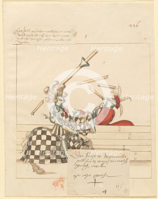 Freydal, The Book of Jousts and Tournament of Emperor Maximilian I: Combats..., Plate 104, c1515. Creator: Unknown.