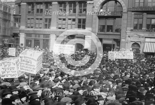 May Day '13, strikers in Union Square, 1913. Creator: Bain News Service.