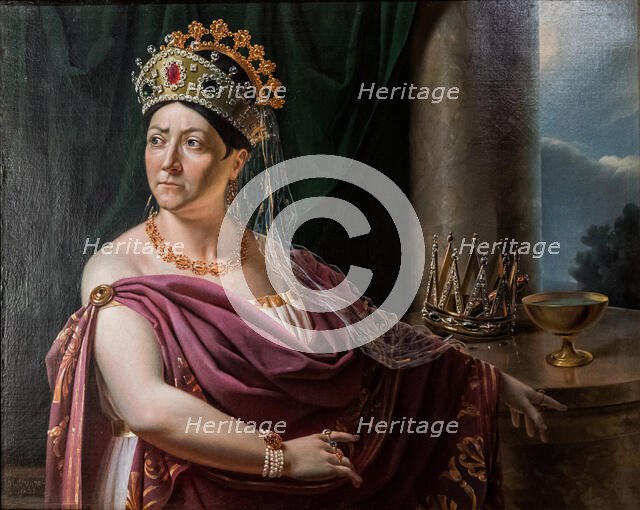 Portrait of the actress Françoise Raucourt (1756-1815) as Clytemnestra, 1830. Creator: Guillermain (active 1830s).