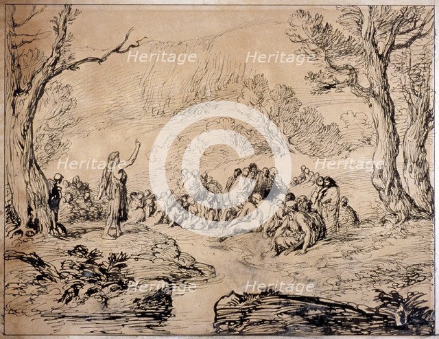 'St John Preaching in the Wilderness', 1883.         Artist: Sir John Gilbert