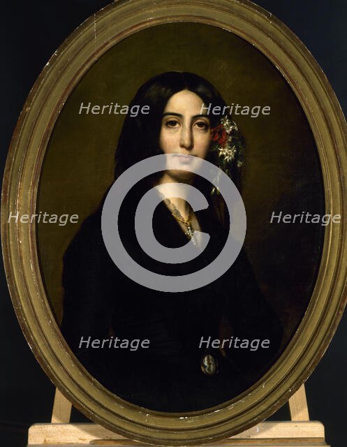 Portrait de George Sand, between 1837 and 1839. Creator: Auguste Charpentier.