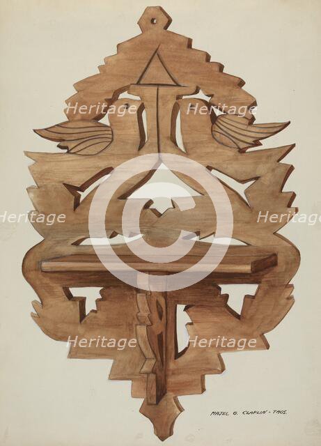 Hanging Wall Shelf, c. 1937. Creator: Majel G. Claflin.