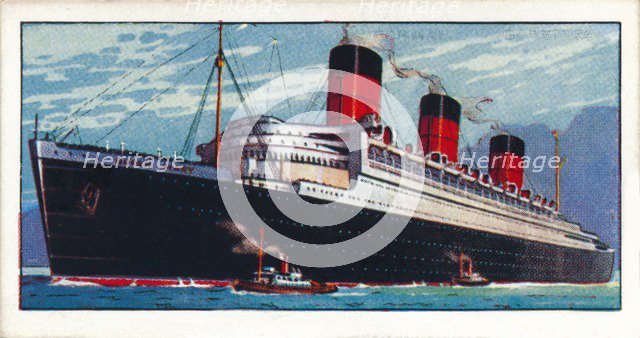 'Q.S.T.S. Queen Mary, 1937. Artist: Unknown.