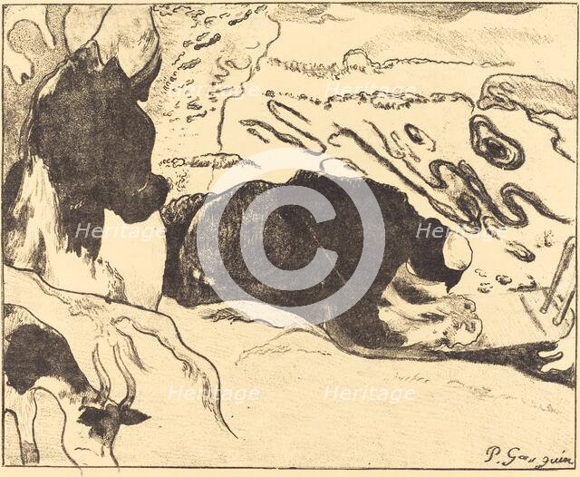 The Washerwomen (Les laveuses), 1889. Creator: Paul Gauguin.