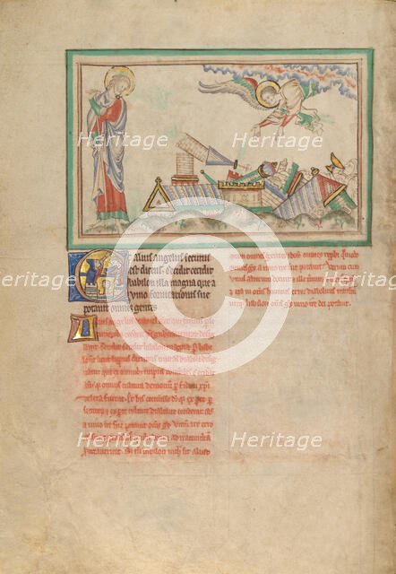 The Second Angel and Babylon Destroyed, about 1255-1260. Creator: Unknown.