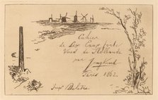 Title Page (Titre du cahier de six eaux-fortes), 1862. Creator: Johan Barthold Jongkind.
