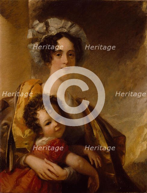 Mrs John Clerk Maxwell (nee Frances Cay) and her Son James, 1833. Creator: William Dyce.